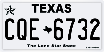TX license plate CQE6732