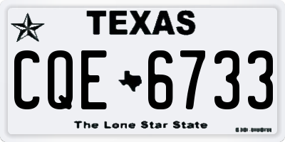 TX license plate CQE6733