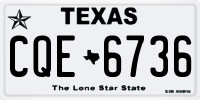 TX license plate CQE6736