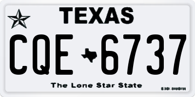 TX license plate CQE6737