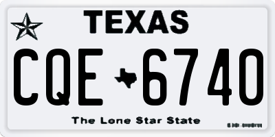 TX license plate CQE6740