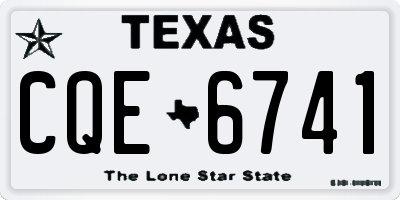 TX license plate CQE6741