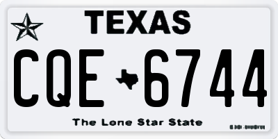 TX license plate CQE6744