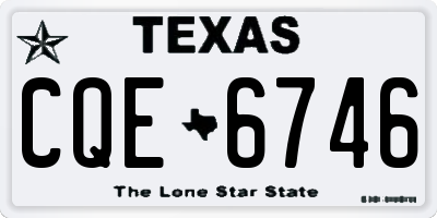 TX license plate CQE6746