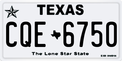 TX license plate CQE6750