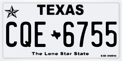 TX license plate CQE6755