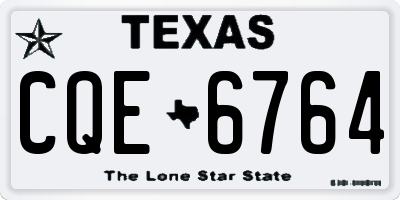 TX license plate CQE6764