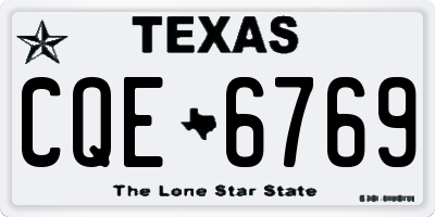 TX license plate CQE6769