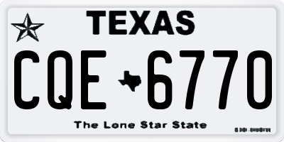 TX license plate CQE6770