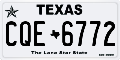 TX license plate CQE6772