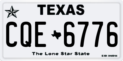 TX license plate CQE6776