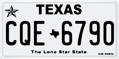 TX license plate CQE6790