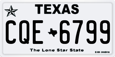 TX license plate CQE6799