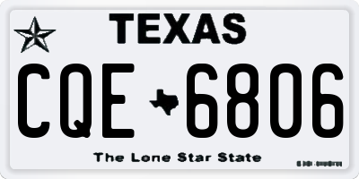TX license plate CQE6806