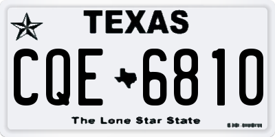 TX license plate CQE6810