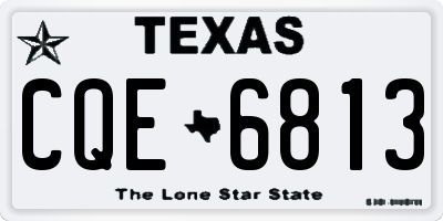 TX license plate CQE6813