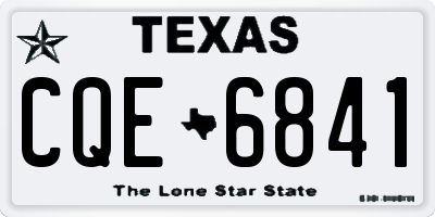TX license plate CQE6841
