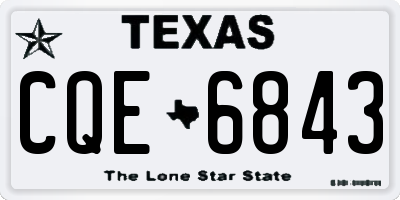 TX license plate CQE6843