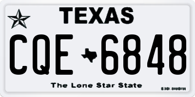TX license plate CQE6848
