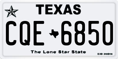 TX license plate CQE6850