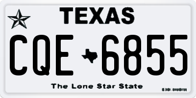 TX license plate CQE6855
