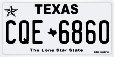 TX license plate CQE6860