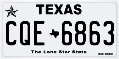 TX license plate CQE6863