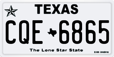 TX license plate CQE6865