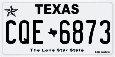 TX license plate CQE6873