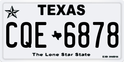 TX license plate CQE6878