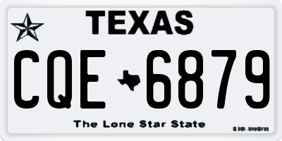 TX license plate CQE6879