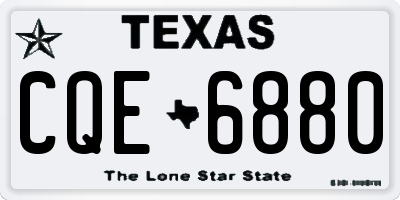 TX license plate CQE6880