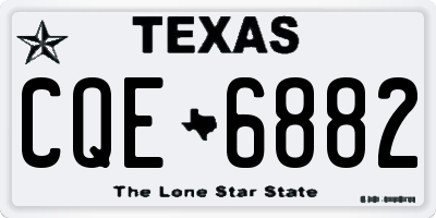 TX license plate CQE6882