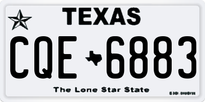TX license plate CQE6883