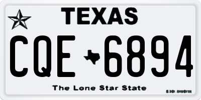 TX license plate CQE6894