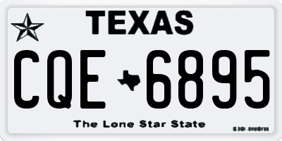 TX license plate CQE6895