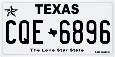 TX license plate CQE6896