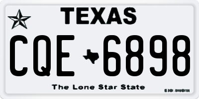 TX license plate CQE6898