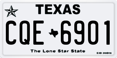 TX license plate CQE6901