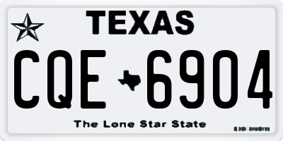 TX license plate CQE6904