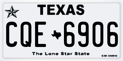 TX license plate CQE6906