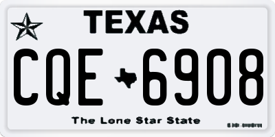 TX license plate CQE6908