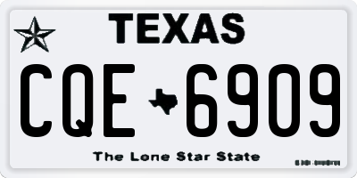 TX license plate CQE6909
