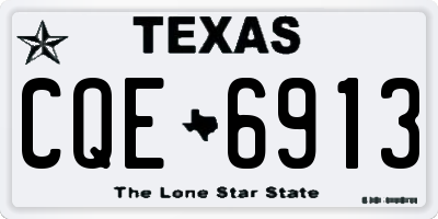 TX license plate CQE6913