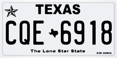 TX license plate CQE6918