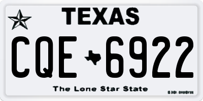 TX license plate CQE6922