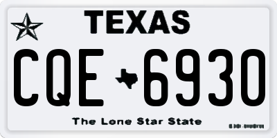 TX license plate CQE6930