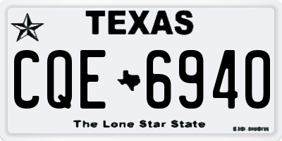 TX license plate CQE6940