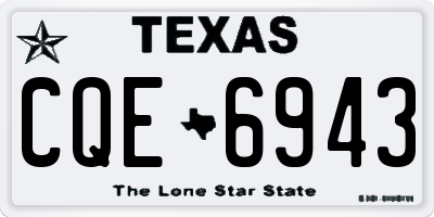 TX license plate CQE6943