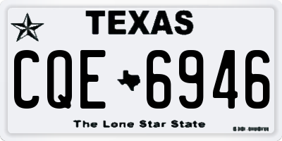 TX license plate CQE6946